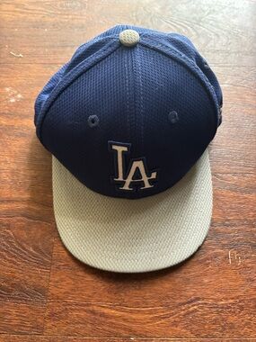 New Era Navy and Gray LA 59FIFTY Fitted Cap
